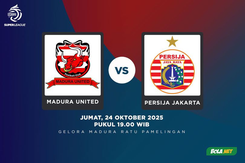 Prediksi BRI Super League: Madura United vs Persija Jakarta 24 Oktober 2025